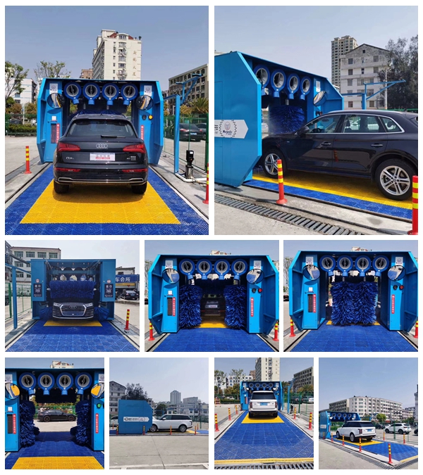 凱沃KW-05LF系列高節(jié)能款-無人值守洗車設(shè)備地址：蒼南縣公安局交警大隊(duì)停車場